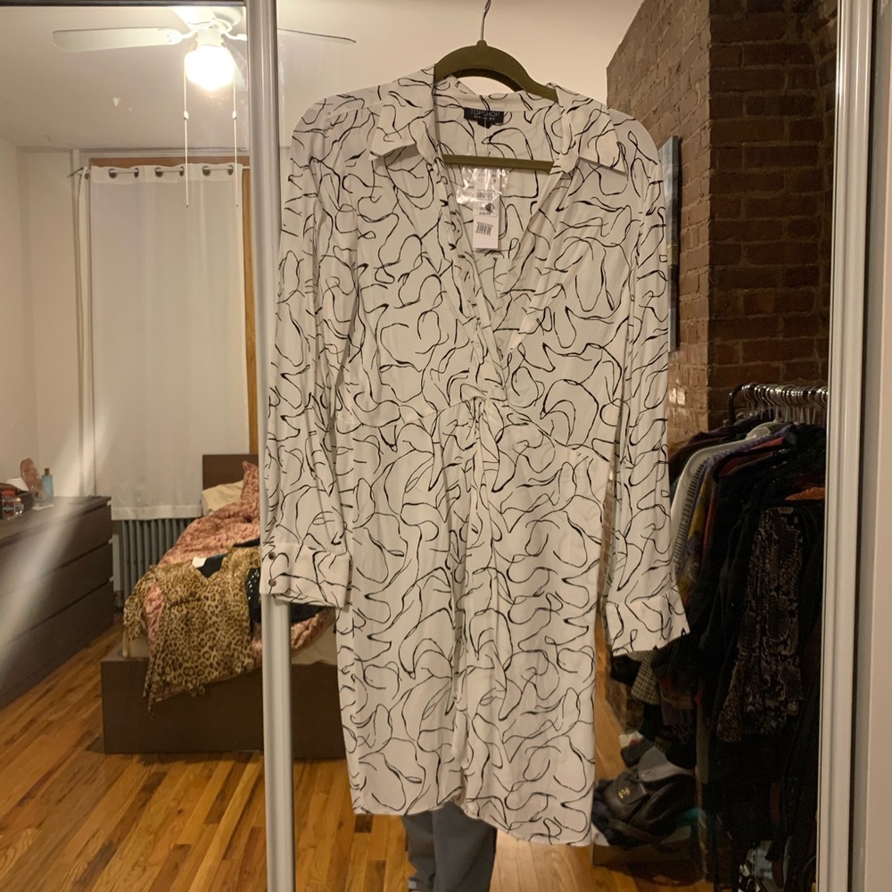 Brand New Black and White Pattern Dress